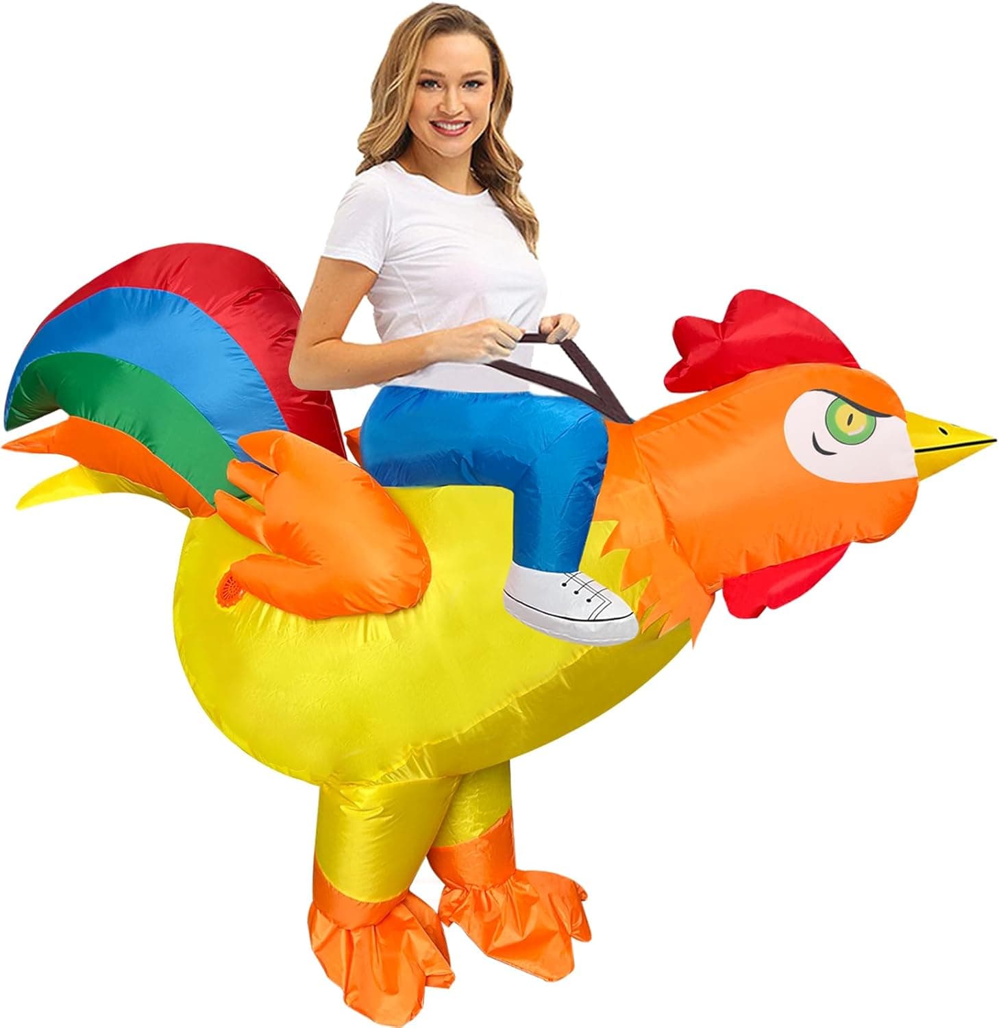 Halloween Chicken Costume Blow up Adult Inflatable Costume