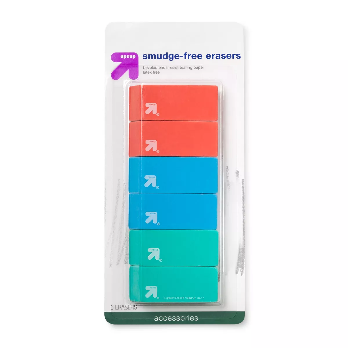 Smudge-Free Erasers - up&up™