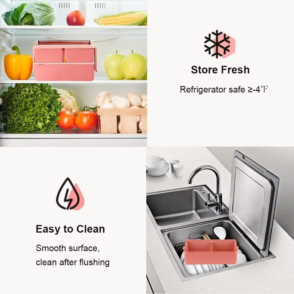 NatraProw Bento Box Adult Lunch Box Stackable