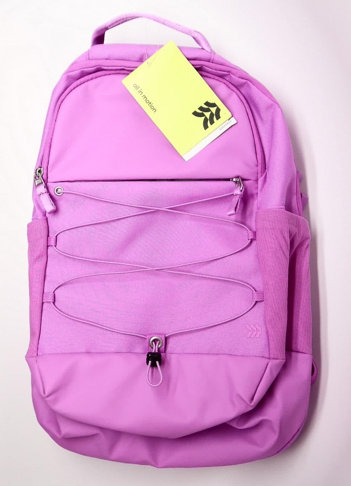 All in Motion Sporty 19" Backpack Water Repellent w/Mesh Straps - Purple Glare
