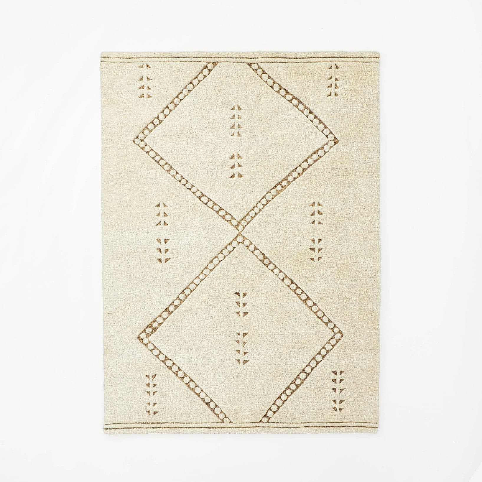 Cedar Hills Plush Geo Print Rug Cream - Threshold™ designed with Studio McGee