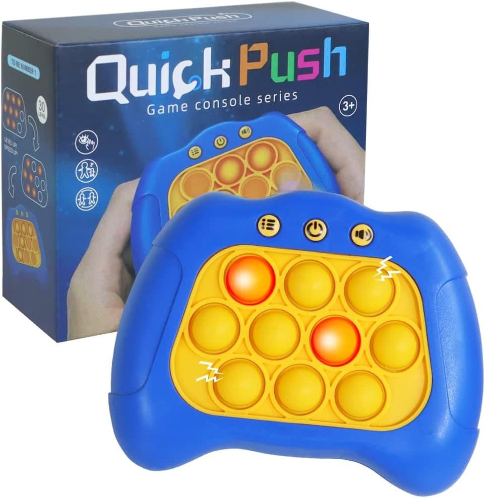 AIPINQI Pop Game Light Up Fidget Toy, Quick Push Game, Whack a Mole Game, Decompression Breakthrough Puzzle Pop Game Machine, Multiple Game Modes Toy for 3+ Years