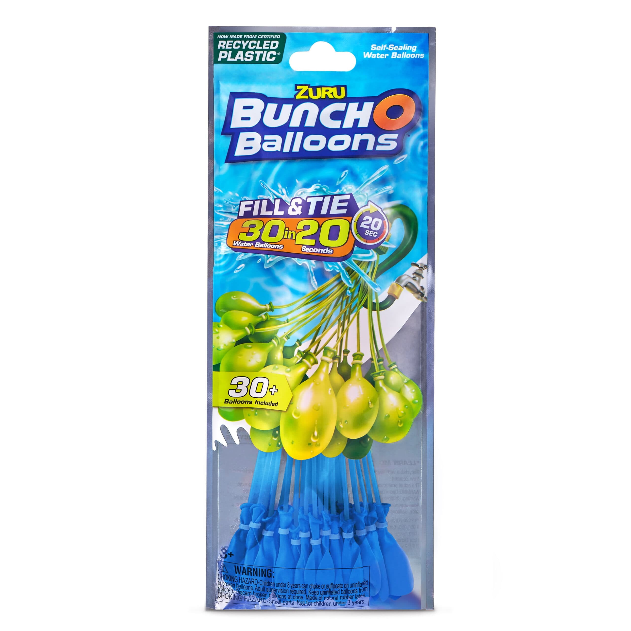 Bunch O Balloons 30 Rapid-Filling Self-Sealing Water Balloons (1 Pack) by ZURU