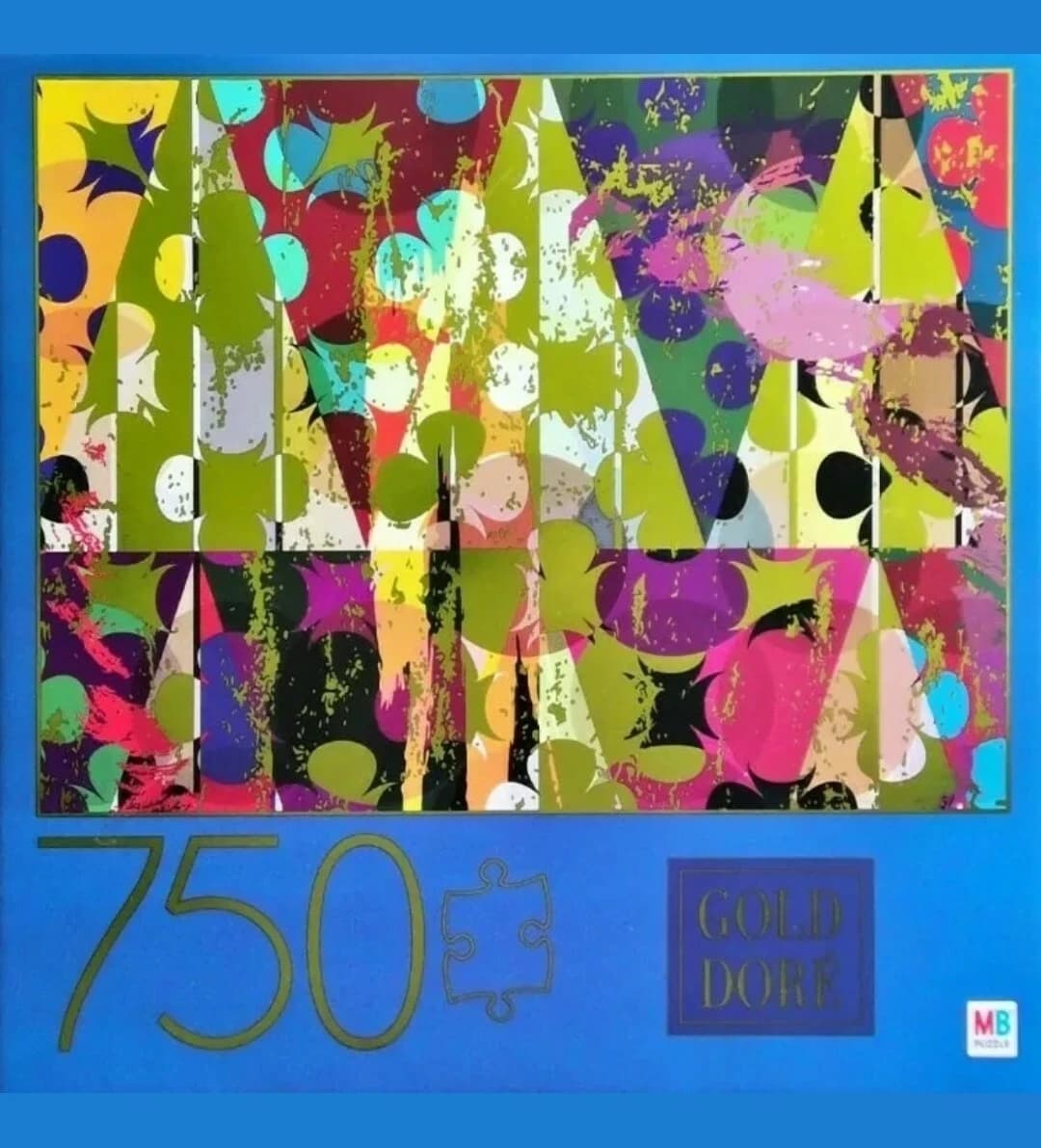 750 Piece Puzzle Gold Doré Triangles 2019 Milton Bradley Abstract