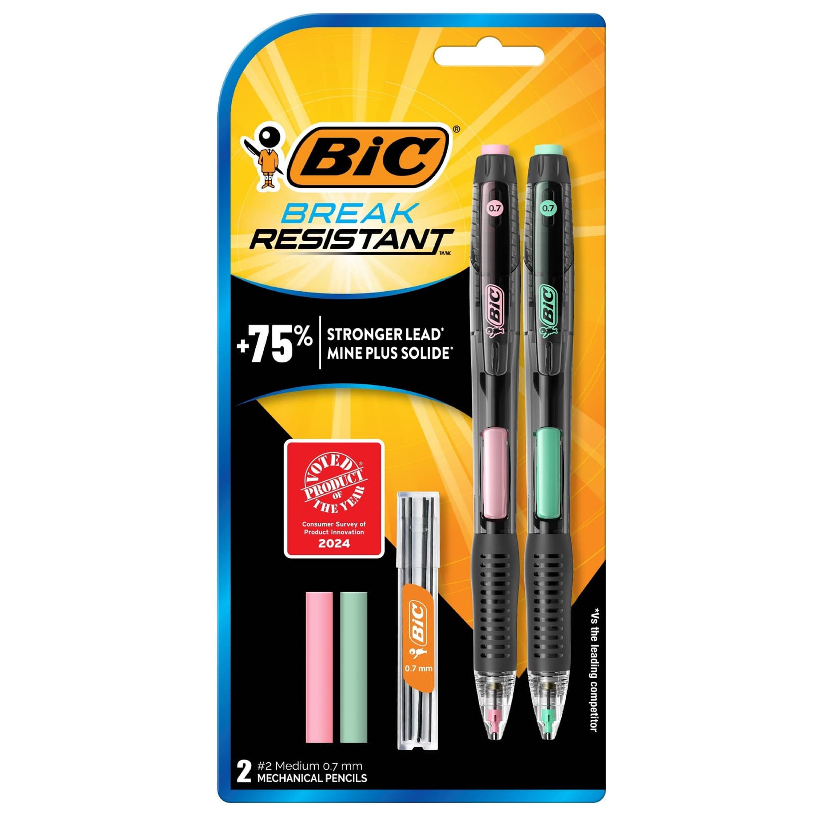 BiC 2ct Break-Resistant Mechanical Pencil Velocity Premium