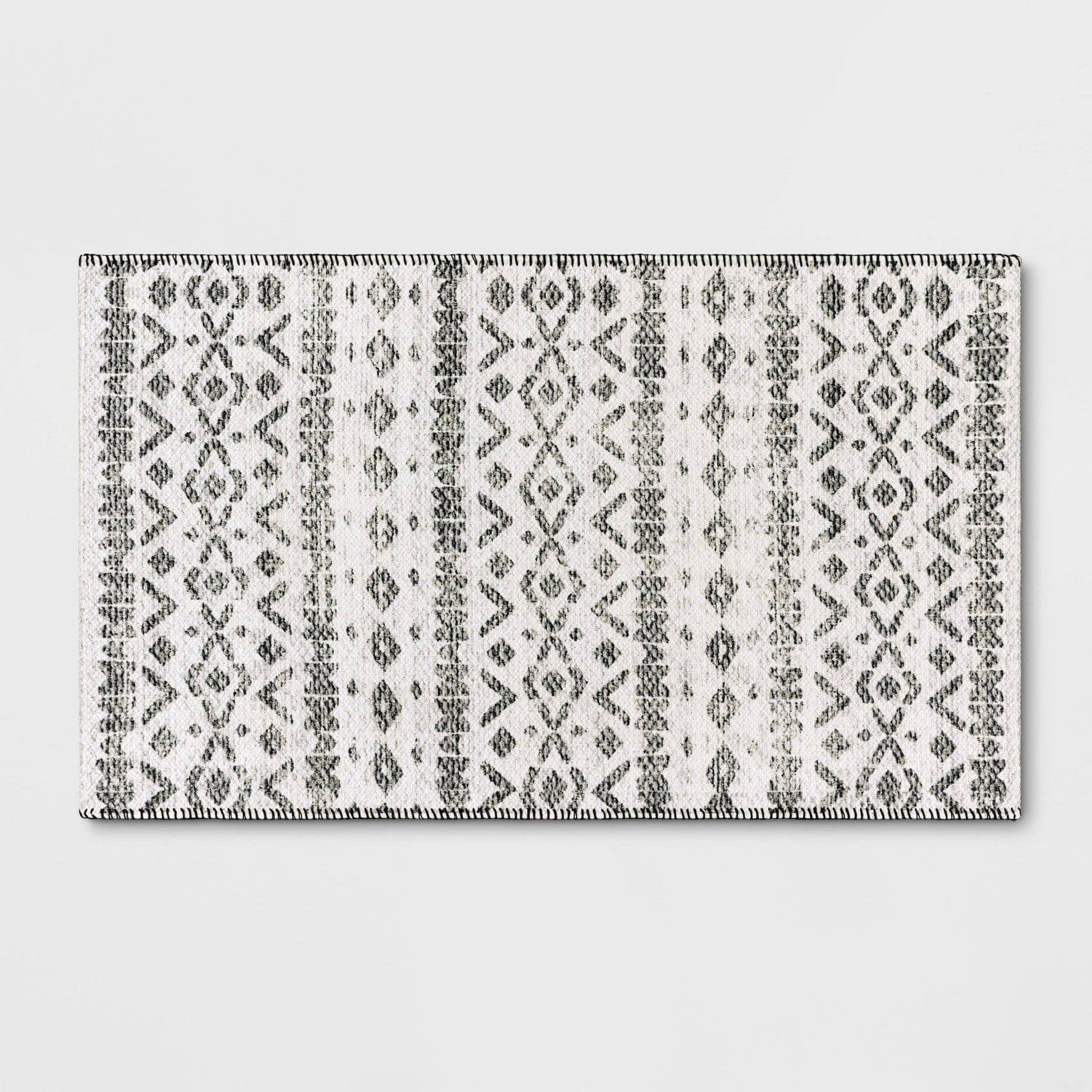 Luna Aztec Diamond Printed Rug Black - Opalhouse™