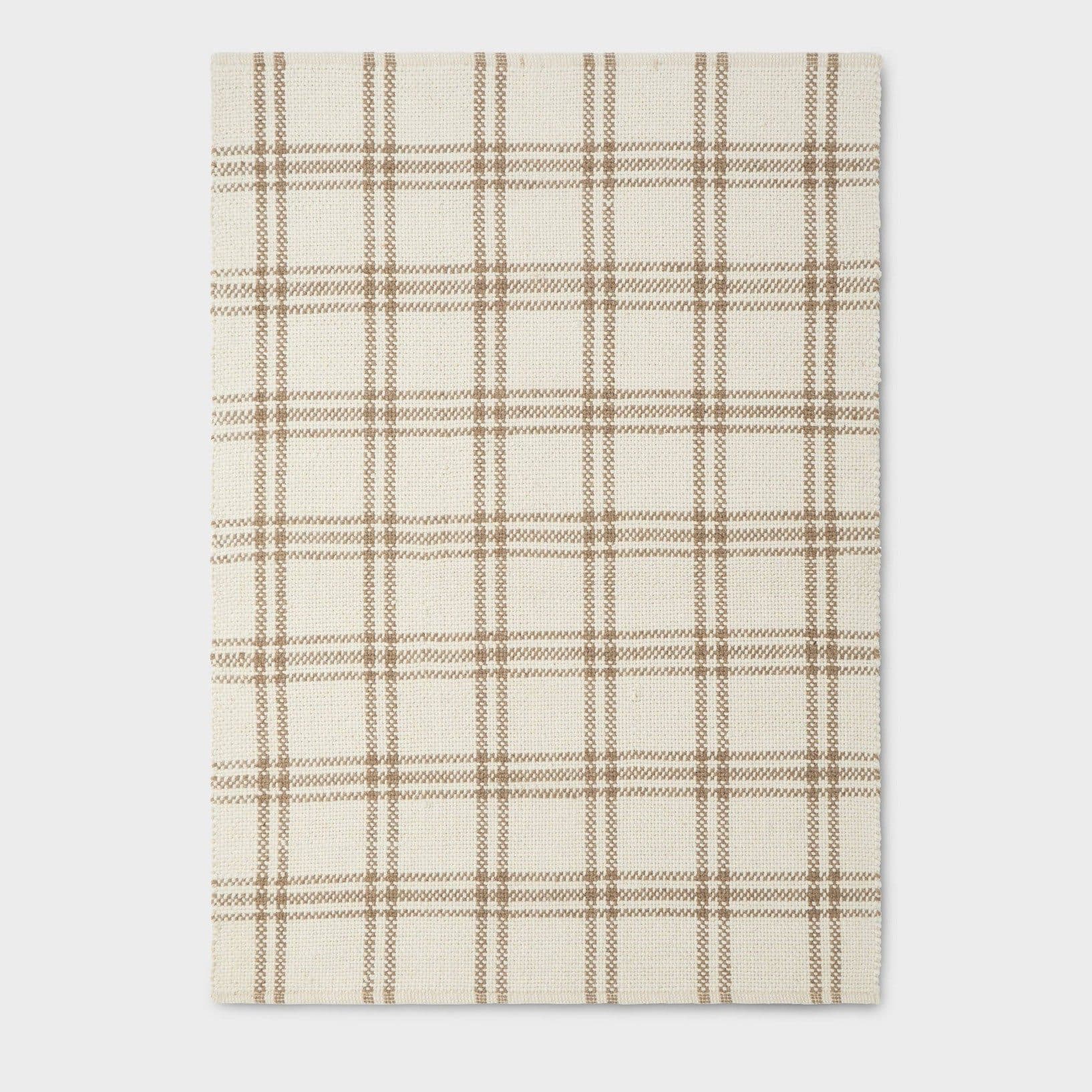 Cottonwood Handwoven Plaid Wool/Cotton Area Rug - Threshold™ designed with Studio McGee
