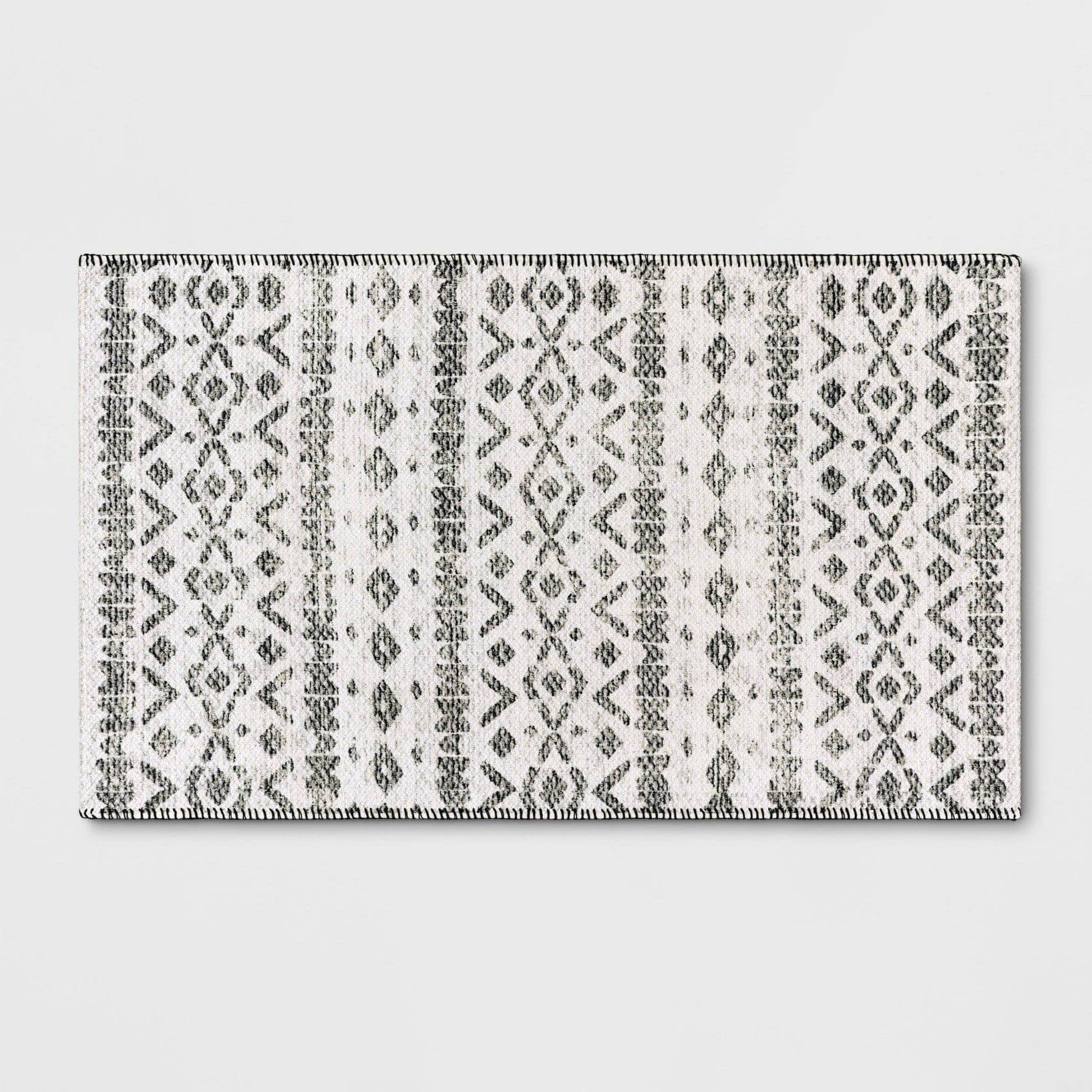 Luna Aztec Diamond Printed Rug Black - Opalhouse™