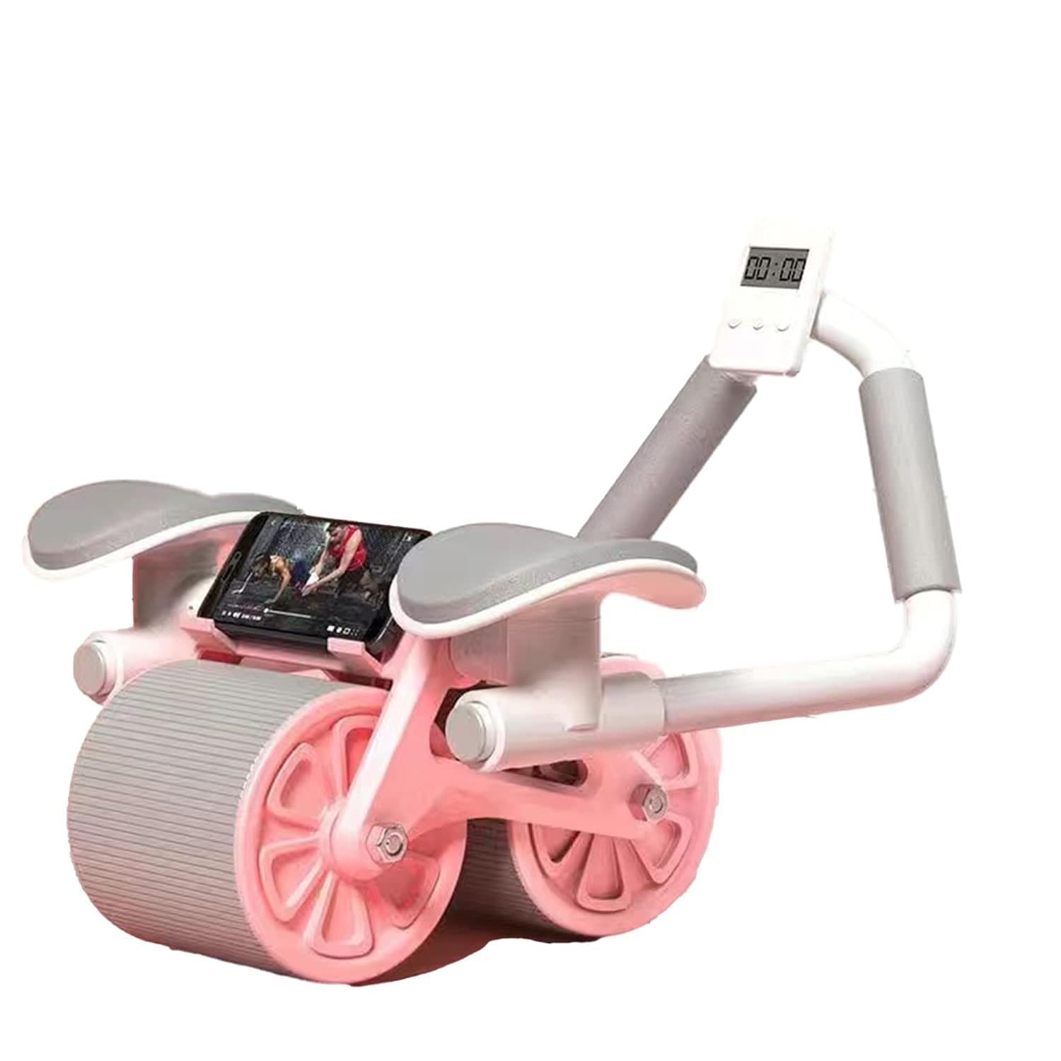 Ab Roller Automatic Rebound Abdominal Wheel with Elbow Support