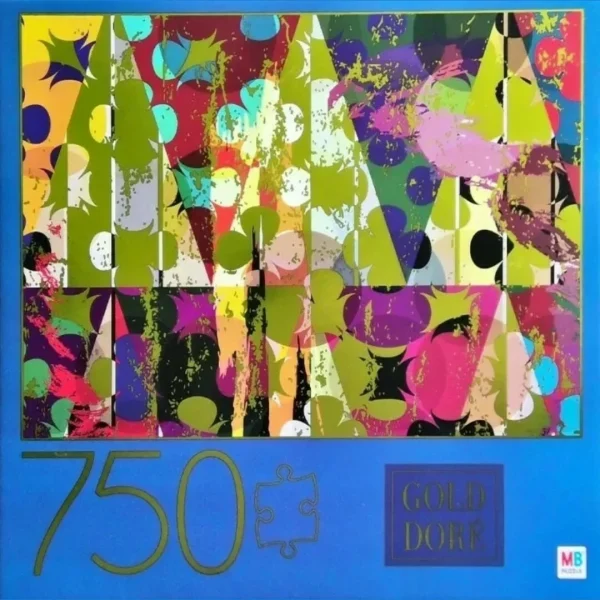 750 Piece Puzzle Gold Doré Triangles 2019 Milton Bradley Abstract