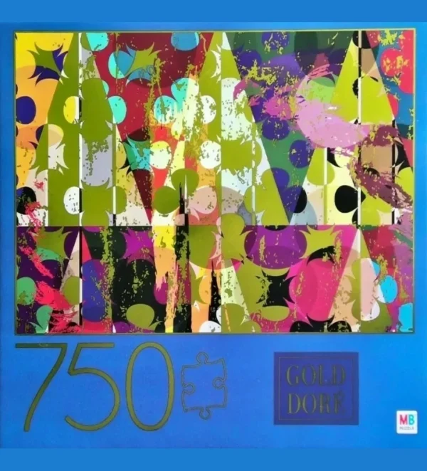 750 Piece Puzzle Gold Doré Triangles 2019 Milton Bradley Abstract